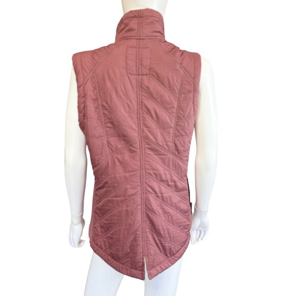 Prana Diva Vest Womens M Mauve Quilted Polyester Snap Sherpa-Lined Winter - Picture 2 of 6